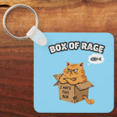 Grappige Grumpy Cat | Doos van woede | Ik haat dez Sleutelhanger (Voorkant)