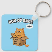 Grappige Grumpy Cat | Doos van woede | Ik haat dez Sleutelhanger (Achterkant)