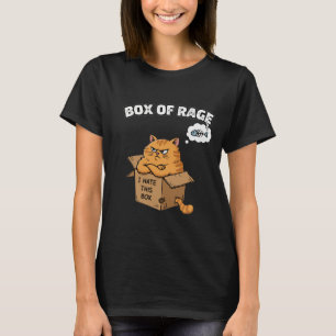 Grappige Grumpy Cat Doos van woede Ik haat dez T-shirt