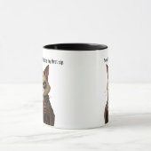 Grappige Grumpy Cat in een jurk en koffie Mok (Midden)