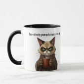 Grappige Grumpy Cat in een jurk en koffie Mok (Links)