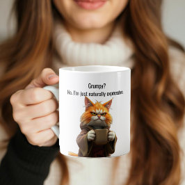 Grappige Grumpy Cat in een Robe en Koffie Sinaasap Koffiemok