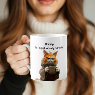 Grappige Grumpy Cat in een Robe en Koffie Sinaasap Koffiemok