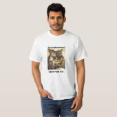 Grappige Grumpy Cat Morning Coffee Meme Art T-shirt (Voorkant volledig)