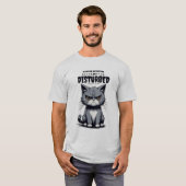 Grappige Grumpy Cat Niet Storen Humor T-shirt (Voorkant volledig)