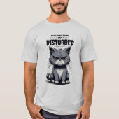 Grappige Grumpy Cat Niet Storen Humor T-shirt (Voorkant)
