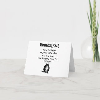 Grappige Grumpy Cat Verjaardag Meisje Kaart