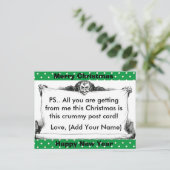 Grappige Grumpy Christmas Post Kaart (Staand voorkant)