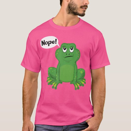 Grappige Grumpy Frog Amfibie Toad Frogs Humor Anim T-shirt (Voorkant)