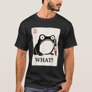 Grappige Grumpy Frog Sumi e Kawaii Inkschildering T-shirt