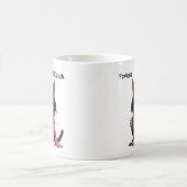 Grappige Grumpy kat in een jurk en koffie zwarte k Koffiemok (Center)