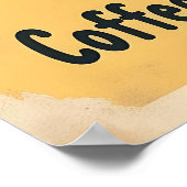 Grappige Grumpy Kat Koffie Kunst Poster (Hoek)