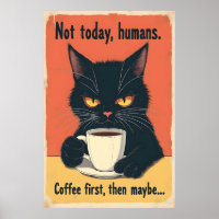Grappige Grumpy Kat Koffie Kunst
