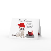 Grappige Grumpy Kitten Kerst Kaart