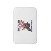 Grappige Grumpy Old Man Veteran Motorcycle Badmat (Voorkant Verticaal)