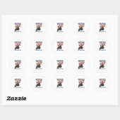 Grappige Grumpy Old Man Veteran Motorcycle Ronde Sticker (Vel)