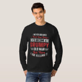 Grappige Grumpy oude man woord kunst T-shirt (Voorkant volledig)