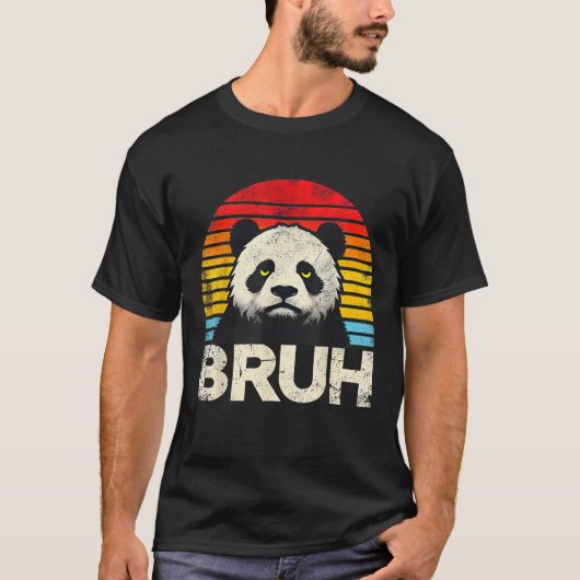 Grappige Grumpy Panda Bruh Meme  Humorous Pand T-shirt (Voorkant)