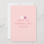 Grappige Grumpy White Cat Moederdag Platte Kaart (Achterkant)