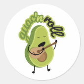 Grappige Guac en Roll Avocado Sticker (Voorkant)