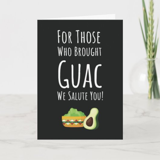 Grappige Guac Kaarten Avocado Guacamole Leuk Voor  (Voorkant)