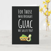 Grappige Guac Kaarten Avocado Guacamole Schattig V (Gele Bloem)