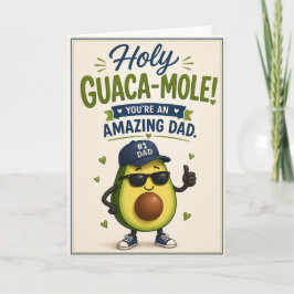 Grappige Guaca-Mole Papa Tweetalige Vaderdagkaart Kaart