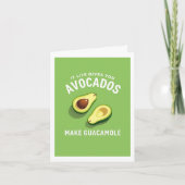 Grappige Guacamole Avocado Joke Kaart (Voorkant)