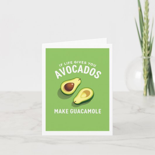 Grappige Guacamole Avocado Joke Kaart (Voorkant)
