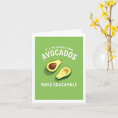Grappige Guacamole Avocado Joke Kaart (Gele Bloem)