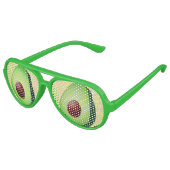 Grappige guacamole groene avocado fruit partij tin aviator zonnebril (Gekanteld)