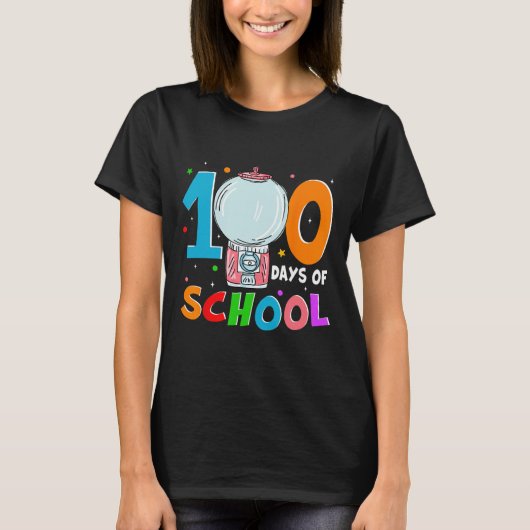 Grappige Gumbyll Machine 100 Dagen School T-Shirts (Voorkant)