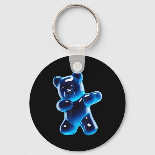 Grappige Gummybeer Kunst voor Mannen Vrouwen Kinde Sleutelhanger (Voorkant)