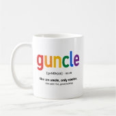Grappige Guncle-definitie Koffiemok (Links)