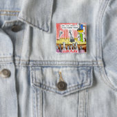 Grappige GunPlay Cartoon Vierkante Button 5,1 Cm (In situ)