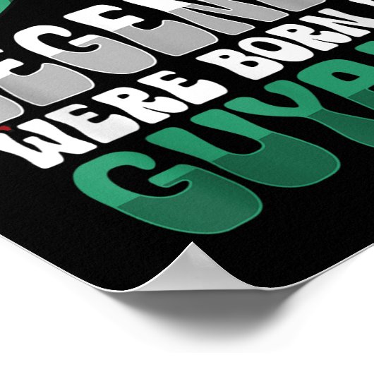 Grappige Guyaanse vlag Guyana Poster (Hoek)