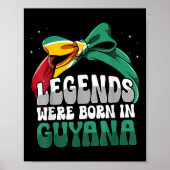 Grappige Guyaanse vlag Guyana Poster (Voorkant)