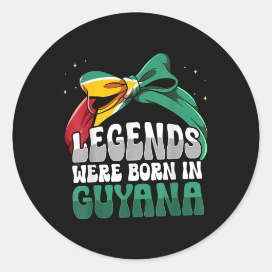 Grappige Guyaanse vlag Guyana Ronde Sticker (Voorkant)