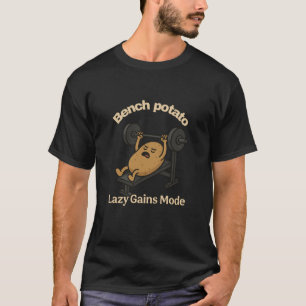 Grappige Gym Aardappel   Lui Fitness Motivatie Des T-shirt
