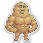 Grappige Gym Aardappel Sticker (Voorkant)