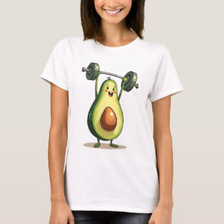Grappige Gym Avocado Cartoon T-shirt