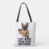 Grappige Gym Dog Tote Bag (Achterkant)