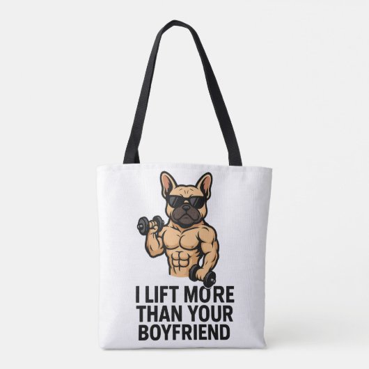 Grappige Gym Dog Tote Bag (Achterkant)