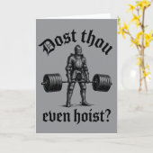 Grappige Gym Dost Thou Zelfs Hijsen Middeleeuws Kaart (Gele Bloem)