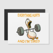 Grappige gym eend citeren alles doet pijn en ik be (Voorkant / Achterkant)