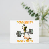 Grappige gym eend citeren alles doet pijn en ik be (Staand voorkant)