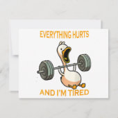 Grappige gym eend citeren alles doet pijn en ik be (Achterkant)