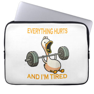 Grappige gym eend citeren alles doet pijn en ik be laptop sleeve