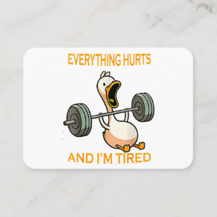 Grappige gym eend citeren alles doet pijn en ik be visitekaartje