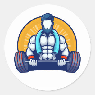 Grappige Gym Fitness Sticker zweten nu later gla